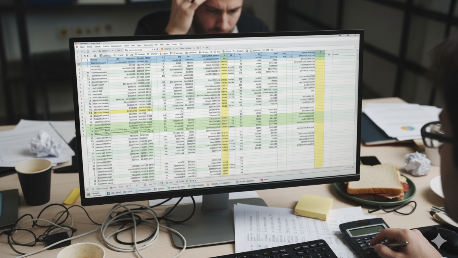 Barbershop owner looking at his ipad